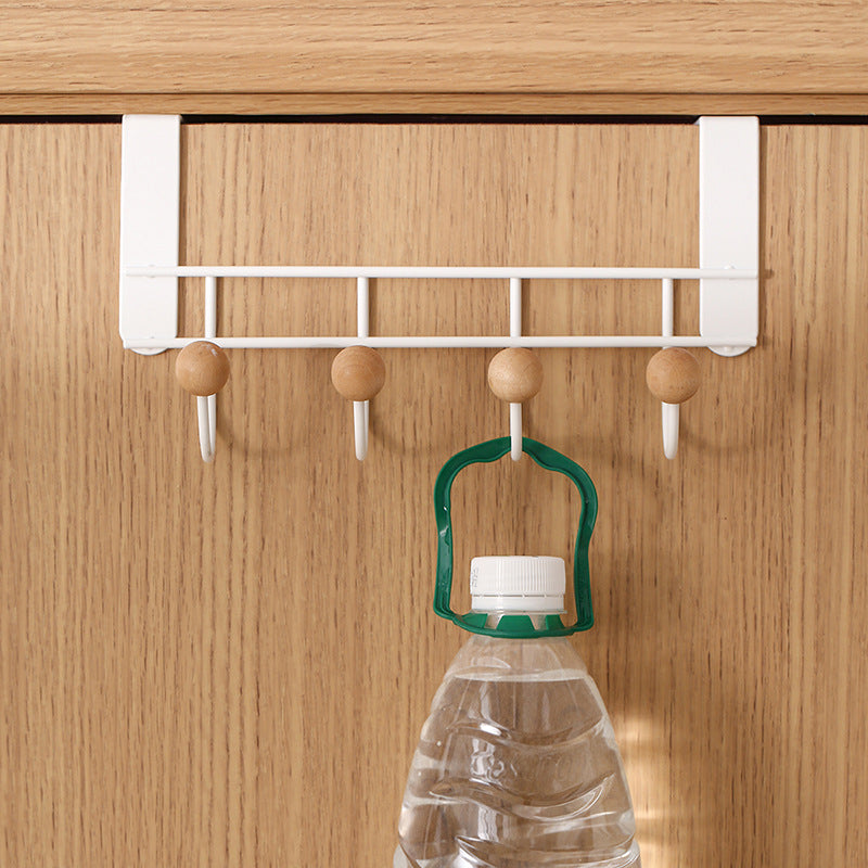 Metal Clothes Storage Rack with Door Hooks for Home