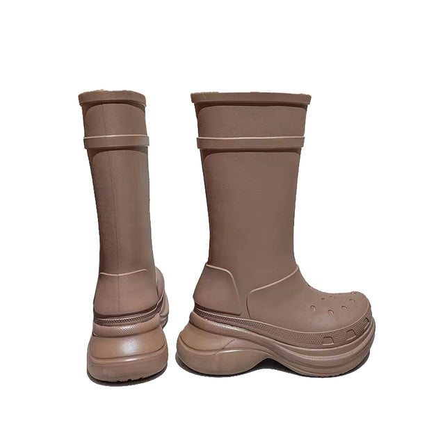 Women's Casual Waterproof Platform Rain Boots