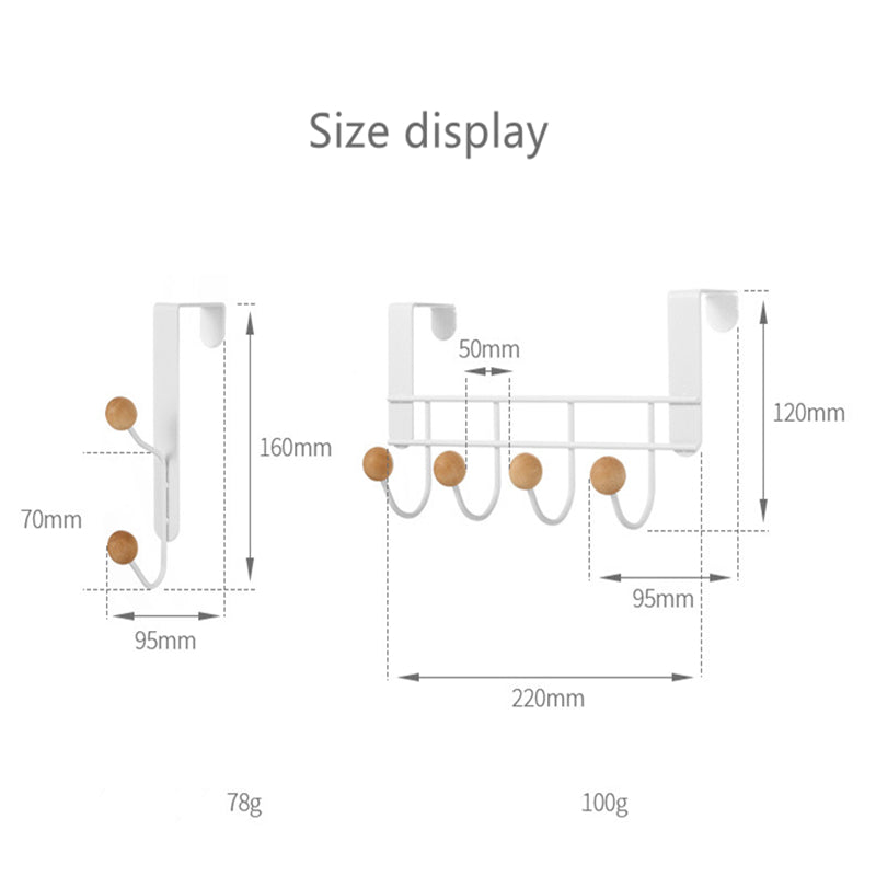Metal Clothes Storage Rack with Door Hooks for Home