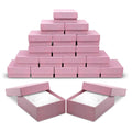 Novel Box 20 Pack Pink Jewelry Gift Box 3x2.25x1in with Cotton Filled | Cardboard Jewelry Box | Gift Boxes with Lids Made in USA | Boxes for Bracelet Necklace Ring Earrings