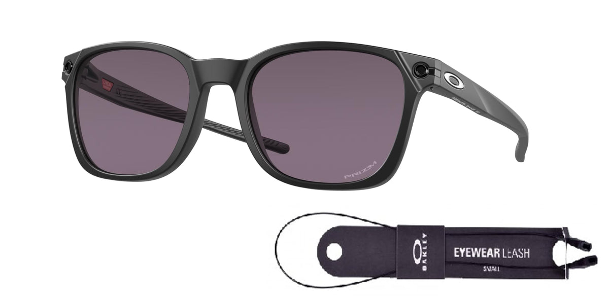 Oakley Ojector OO9018 901801 55MM Matte Black/Prizm Black Rectangular Sunglasses for Men + BUNDLE Accessory Leash + Designer iWear Kit
