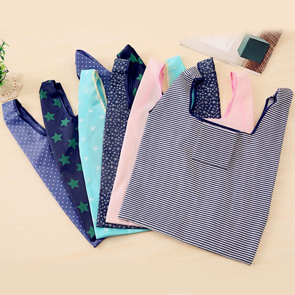 Foldable Oxford Cloth Vest Bag - Eco-Friendly Shopping Bag