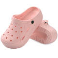 VONMAY Womens Platform Clogs Garden Shoes with Arch Support Comfortable Slip-on Slide Sandals Beach Slippers (Pink)