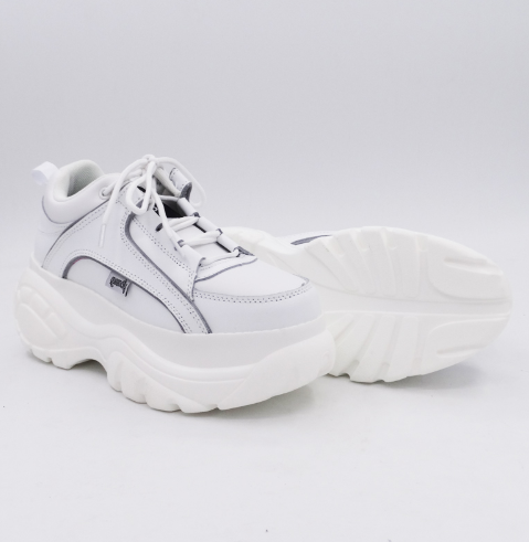 Heart-Shaped White Platform Shoes with Thick Soles