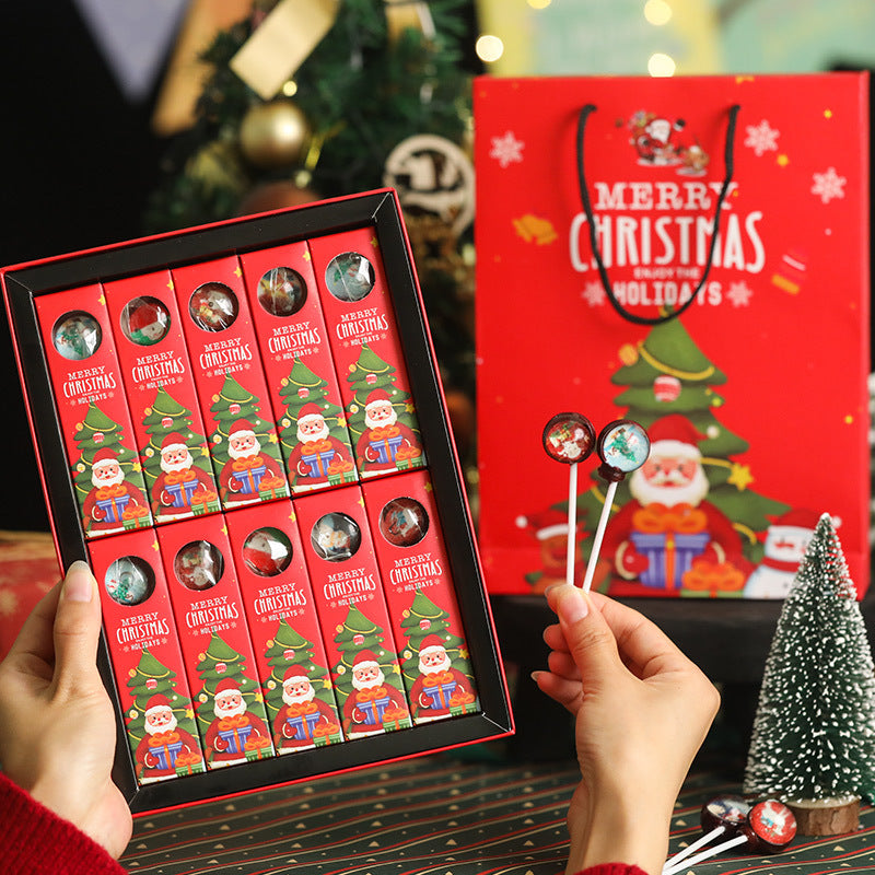 Creative Christmas Candy Star Lollipops Gift for Friends