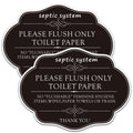 Do Not Flush Rules Bathroom SignsRAMIEYOO Designer Sign For Septic SystmePlease Flush Only Toilet PaperGreat for HomeBusiness or RVCabin (Black A)