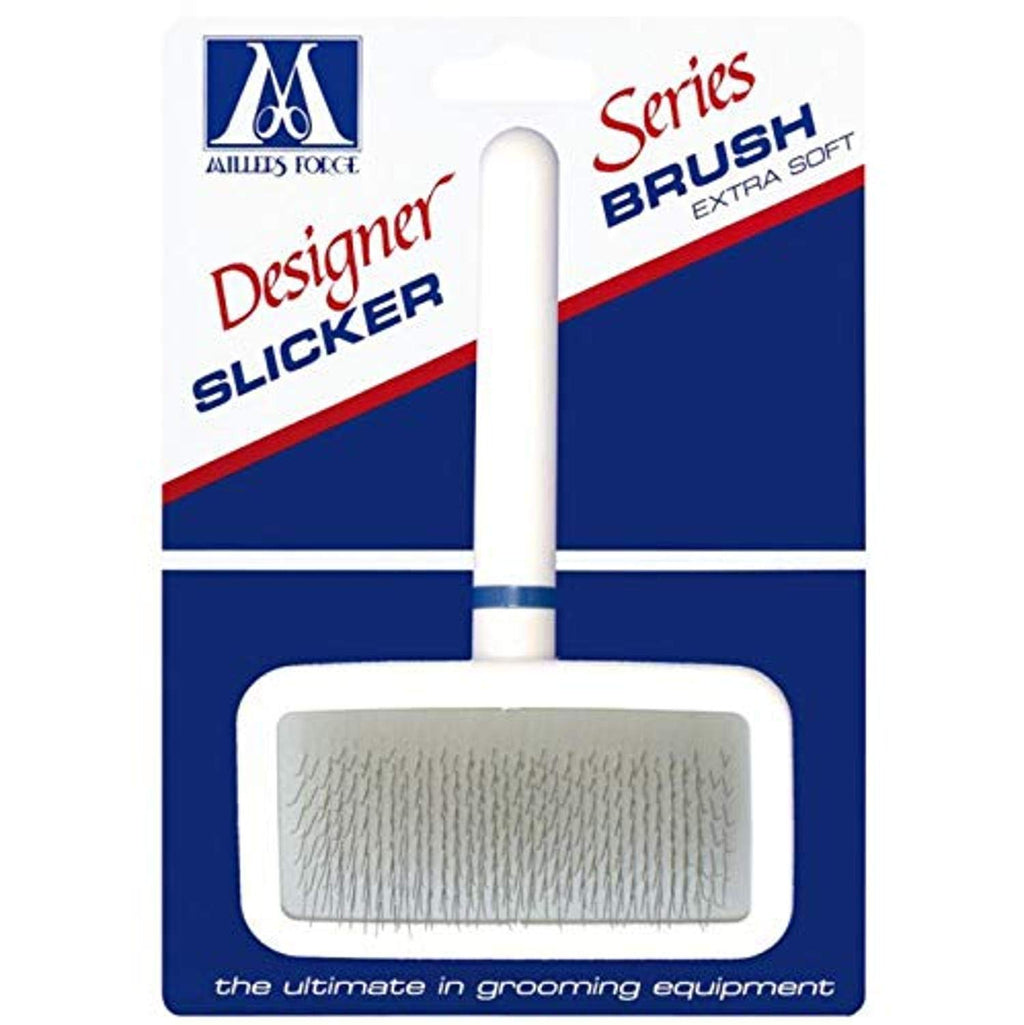 Millers Forge Stainless Steel Pins Designer Series Soft Slicker Pet Grooming Brush Largebeige