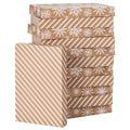 Hallmark Medium Christmas Gift Boxes with Lids (12 Shirt Boxes 3 Designs: Navy Snowflakes Gold Trees Peace on Earth) for Christmas Hanukkah Holiday Parties