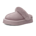 SOULROSE Fuzzy Platform Slippers for Women Comfy Winter House Bedroom Platfoam Slipper Shoes with Memory Foam Indoor and Outdoor