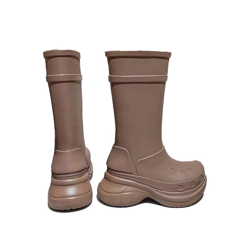 Women's Casual Waterproof Platform Rain Boots