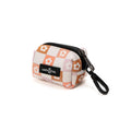 Lucy & Co. The Daisy Delight Poop Bag Holder - Cute Designer Pet Waste Bag Dispenser - One Size - Pink Purple Daisy Checkered