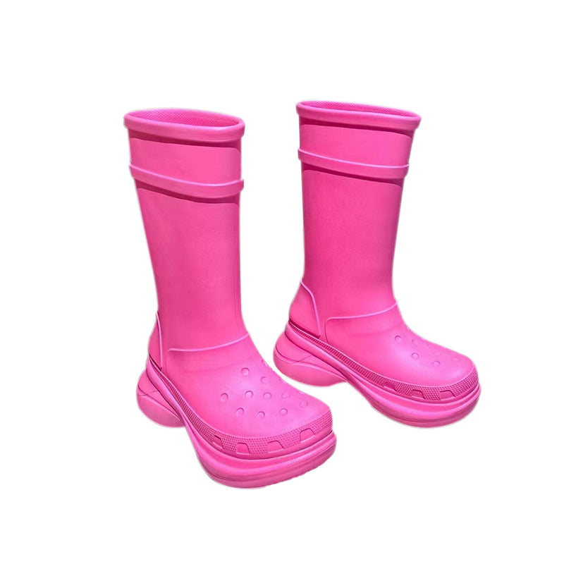 Women's Casual Waterproof Platform Rain Boots