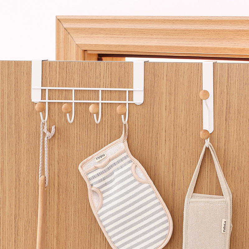 Metal Clothes Storage Rack with Door Hooks for Home