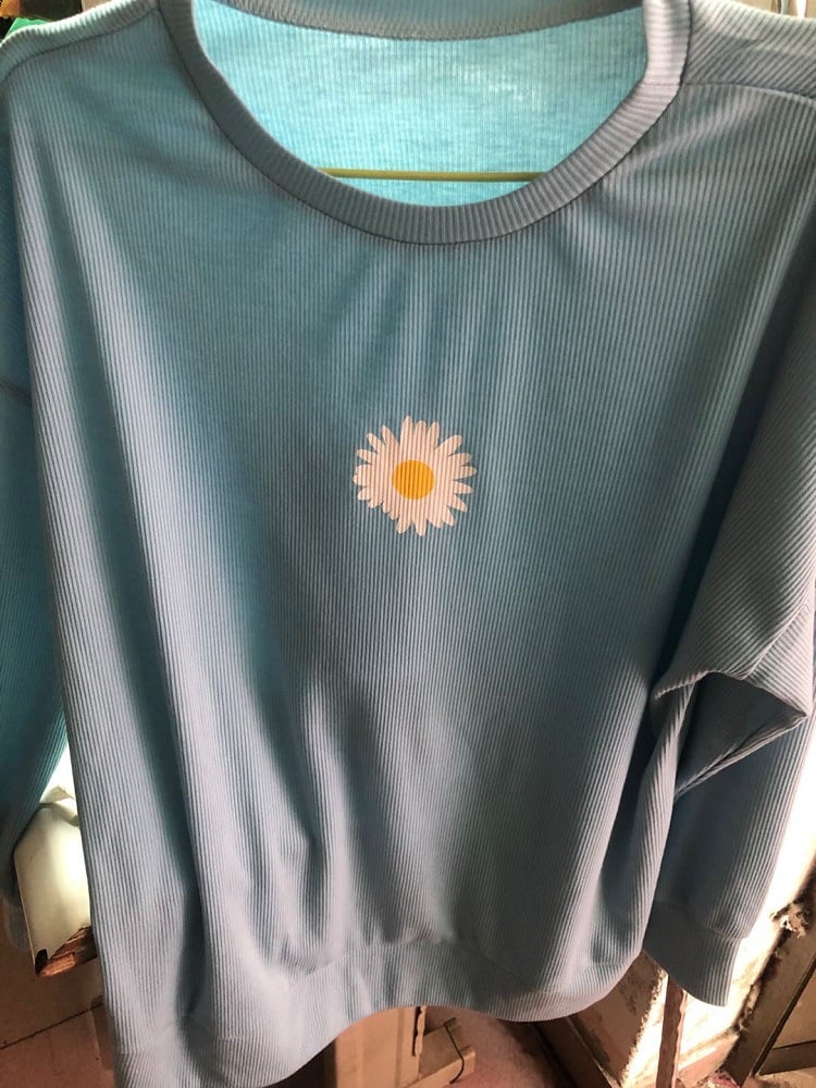 European Casual Printed Round Neck Long Sleeve Top
