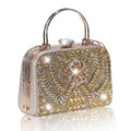 Women Rhinestone Evening Clutch Purses Diamond Handbag Weddings Formal Bag Party Sparkly Crystal Purse(Gold)