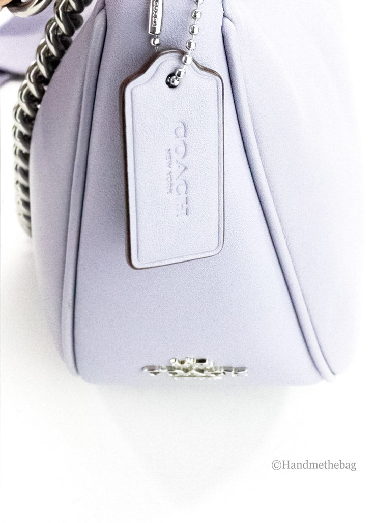 Coach Teri Small Mist Leather Signature Quilting Shoulder Handbag