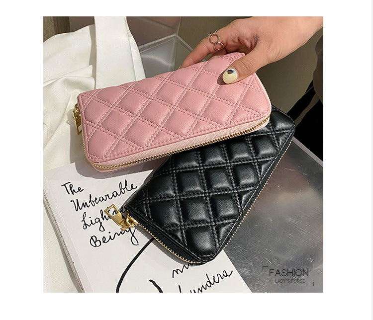 Lingge Designer Women's Long Wallet and Clutch Purse