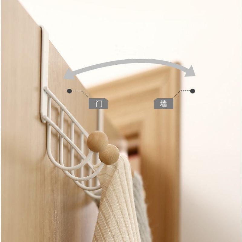 Metal Clothes Storage Rack with Door Hooks for Home