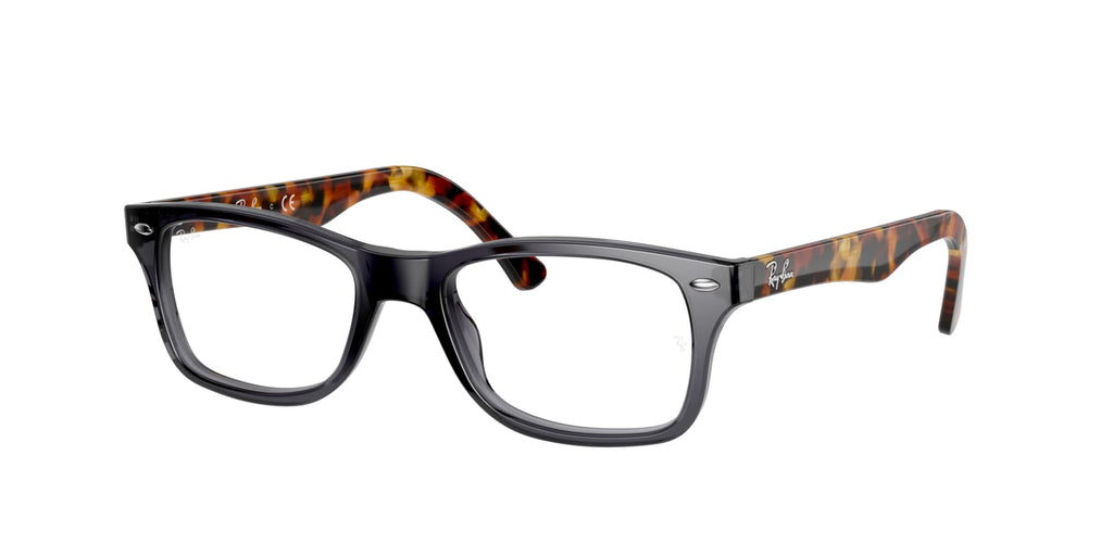 Ray-Ban RX5228 5629 50MM Opal Grey Square Eyeglasses for Men for Women + BUNDLE With Designer iWear Eyewear Kit