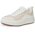 Ainrock Women Crochet Platform Chunky Sneakers Comfortable Casual Tennis Shoes Fashion Sneaker Chunky Walking Shoes Beige Size 11